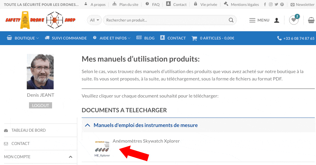 Manuels d'utilisation produits